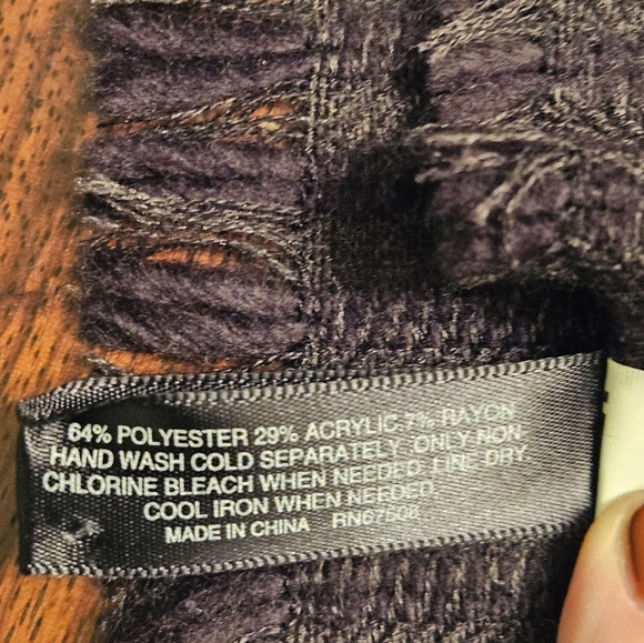 INC International Concepts Graphite Gray Brown Striped Rectangular Scarf 24 x 74 - Picture 4 of 7